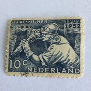 10cent Stamp Staalsmijnen in Limburg 1902-1952 Nederland